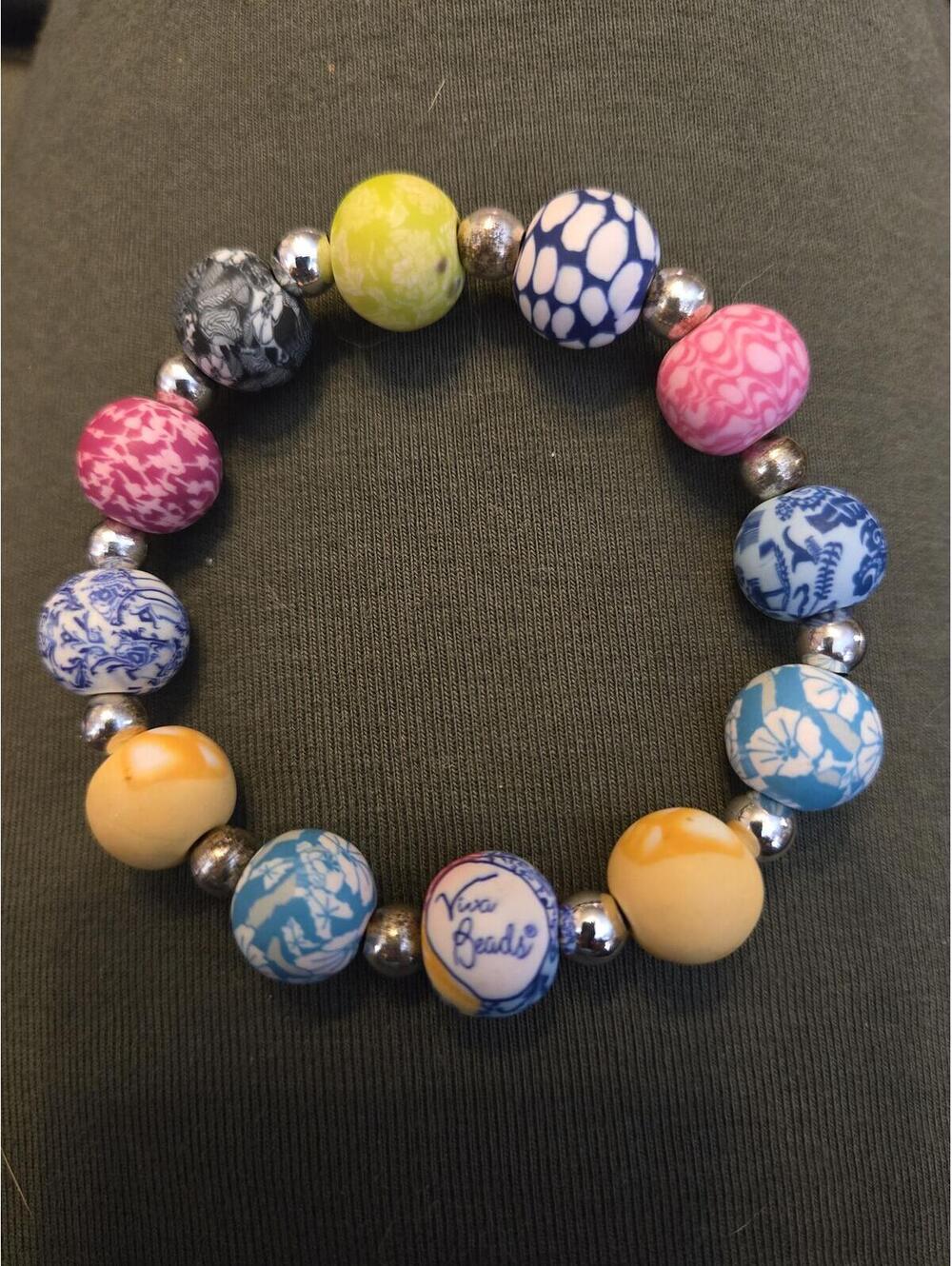 VIVA Colorful Handmade Beaded Stretch Bracelet